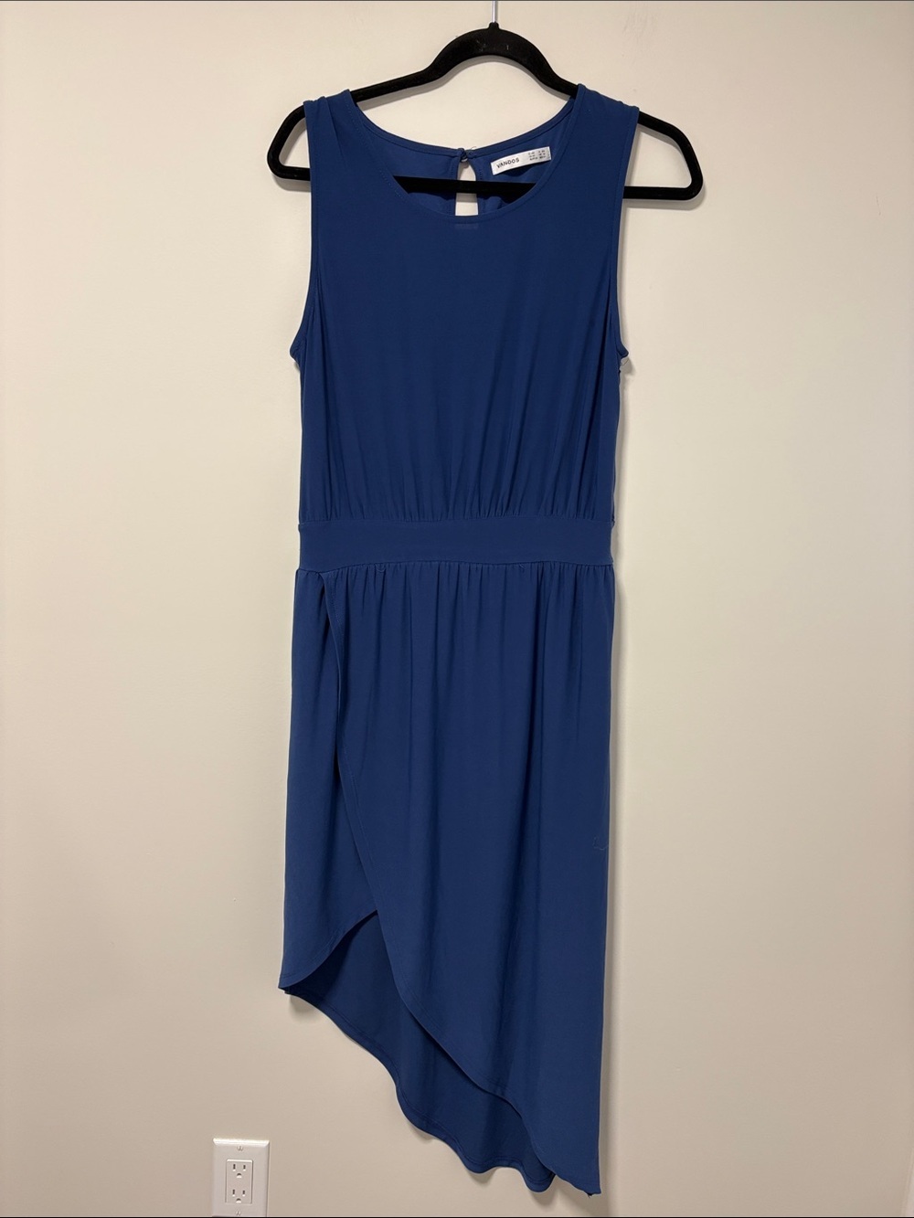 Vandos Royal Blue Asymmetrical Sleeveless Dress